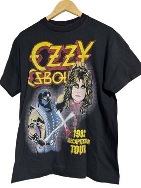 Bootleg - Ozzy Osbourne 1982 Decapitation Tour Black Graphic Tee